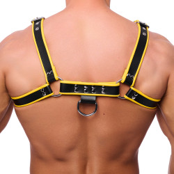 The Red Harness Harnais en cuir Premium Jaune-Noir